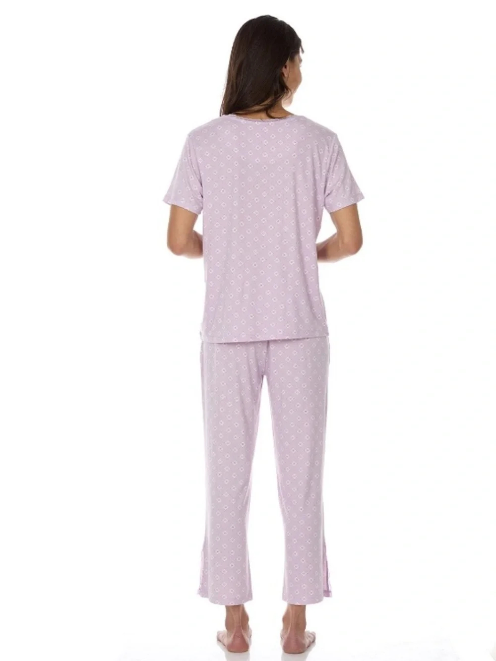 Flora Nikrooz Lavender Two Piece Capri Pajama Set